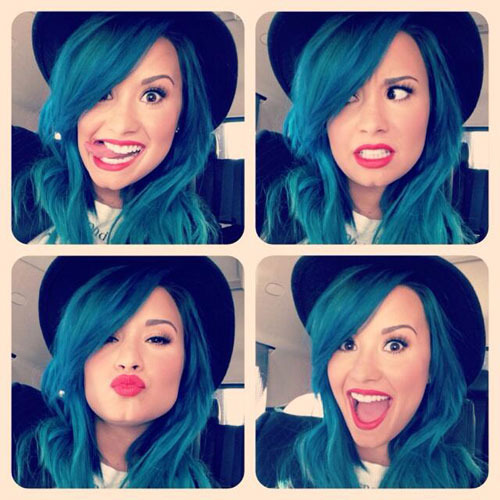 Demi Lovato Blue Hair
