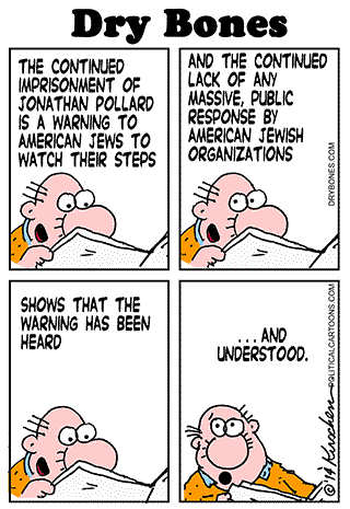kirschen, Dry Bones cartoon: Jonathan Pollard, Pollard, america, pardon, antisemitism, american jews,
