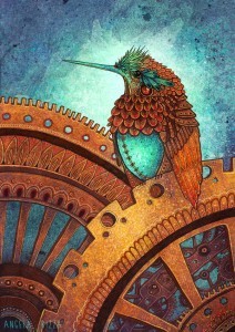 “The Clockwork Hummingbird” by Angela Rizza