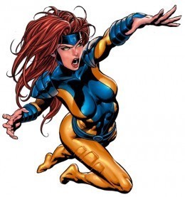 Gold and Blue Jean Grey Costume, Jim Lee 