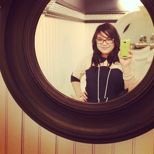 First ever bathroom selfie from last night. #notatrashybarbathroom #classysunriversgolfresortyo