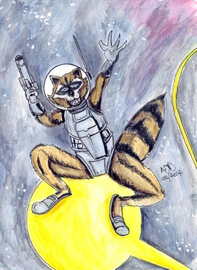 First Appearance Rocket Raccoon for the Bill Mantlo Project by Nick Davis