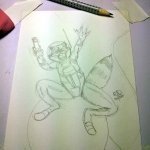 First Appearance Rocket Raccoon - Pencil