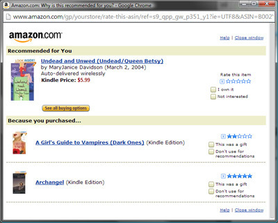 Amazon Recommendation