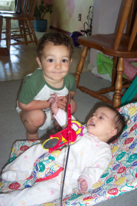 Alex and Julianna, age 25 months & 19 months