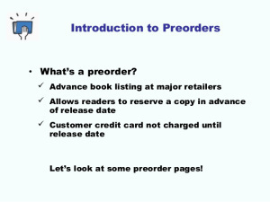 preorder defn