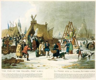Sail Tents on the ice during the frost fair