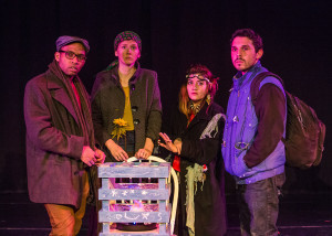 From the left, Rob Lauta, Lily Warpinski, Mishelle Apalategui, and Edwin Galvan