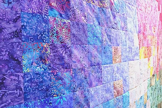 Batik Art Quilt Made Peachy