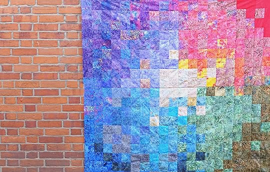 Batik Art Quilt Made Peachy