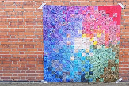 Batik Art Quilt Made Peachy