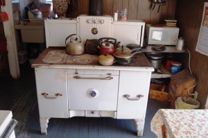 Granny still cooks on this classic wood burning stove.