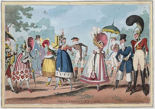 This mocks some of the rather impractical fashions of 1818