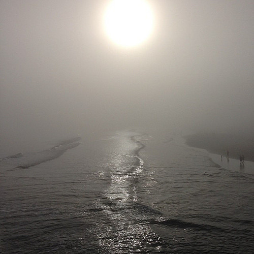 Foggy day at the beach. It's kind of creepy. #beach