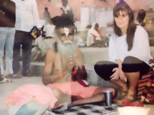 with a Sadhu in India.
