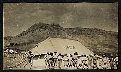 Citation: A convalescent and YMCA camp for survivors, Baghdad, Persia, between 1917 and 1919 / Harold Weston, photographer. Harold Weston pa...
