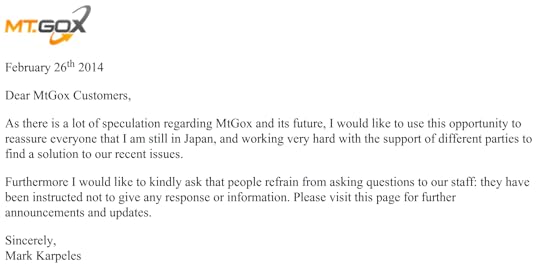 In what must surely rewrite the handbooks for the entire field of Public Relations, MtGox' trailblazing handing of public concerns over the missing billion dollars at this point amount to 