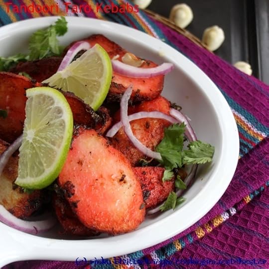 Pan Fried Taro Kebabs