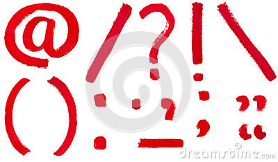 Set of punctuation marks