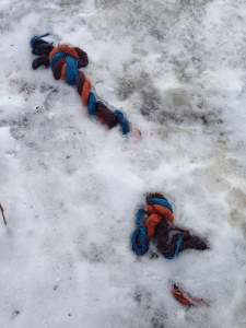 Tug-of-war with the snow