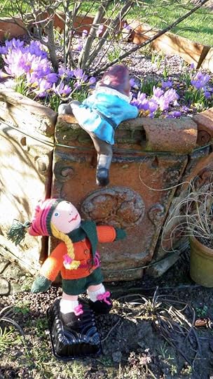 Doll and jardiniere