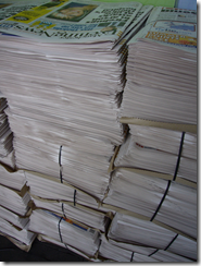 Pile of newspapers