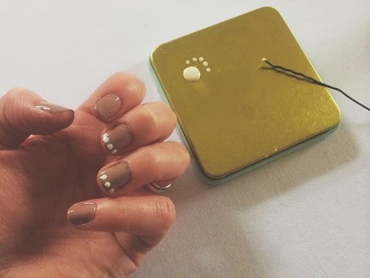 DIY Dotty French Manicure Made Peachy