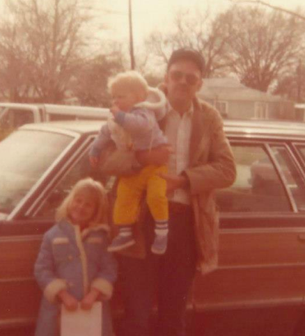 Dad, little brother and me, circa 1979.