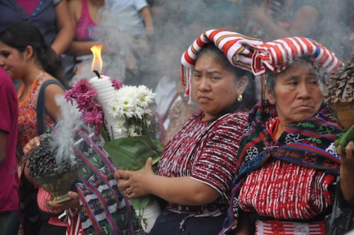 Mayan women in procession