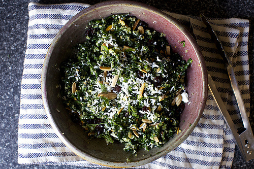 kale quinoa salad with ricotta salata