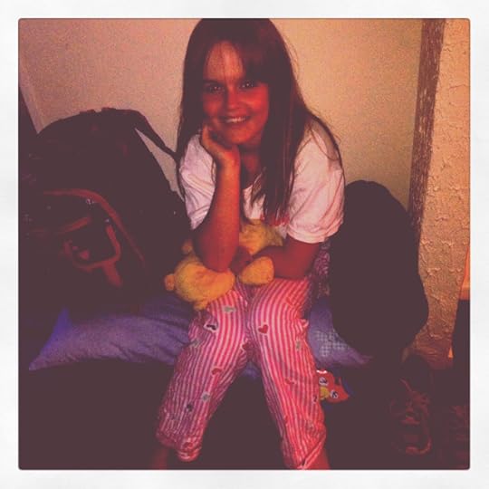 Isabelle last night, all packed and ready for her big kiwi school camp adventure! 