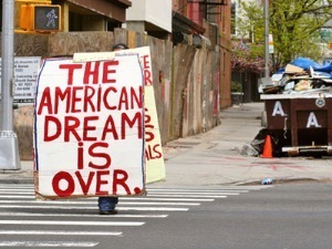 Demonstration against disappearance of middle class