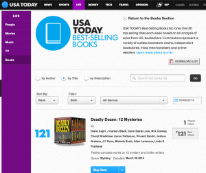 DEADLY DOZEN hits USA Today Bestseller List