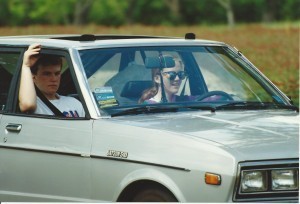 Old car, old friend, young me. :)