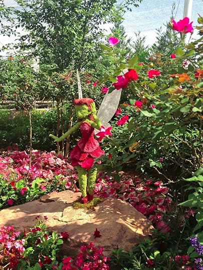 The Rosetta topiary in the Tinker Bell and Friends Butterfly Garden