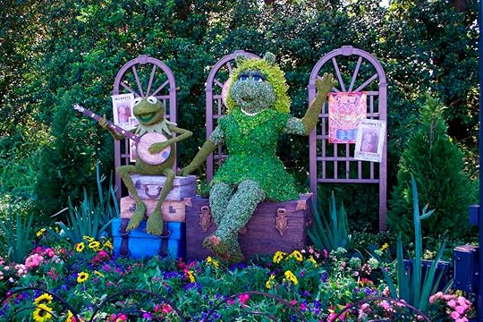 The Muppets topiary, featuring Kermit and Miss Piggy, is new to Flower & Garden this year. 