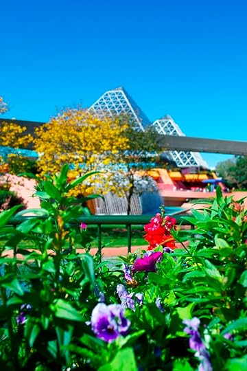 The topiaries are gorgeous, but be sure to take time to note the extra plantings around the park like these near the Imagination pavilion as well.