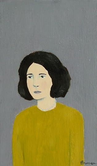 Edna, tiny original acrylic/oil portrait by Elizabeth Bauman. Like a bit of history, or imagination. #rowenamurillo