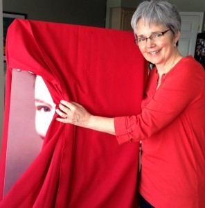 preparing to reveal the cover