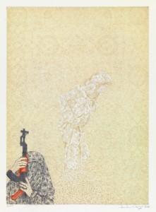 Ambreen Butt. Untitled print from the series “Daughter of the East.” Etching and aquatint. 2008.