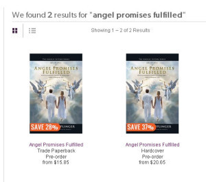 Pre-Orders are now being taken by Chapters for Angel Promises Fulfilled Book 5 of the Angelic Letters Series
