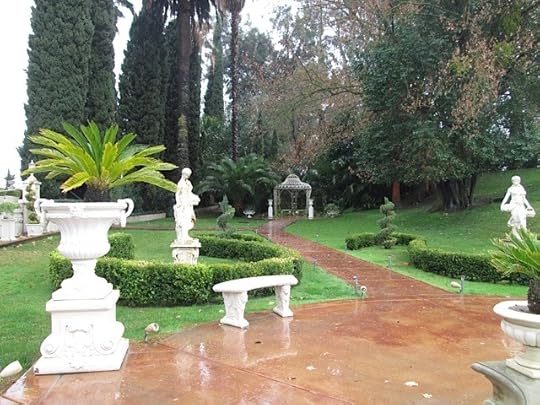 Grand Island Mansion Grounds Looking Left from Front Doors