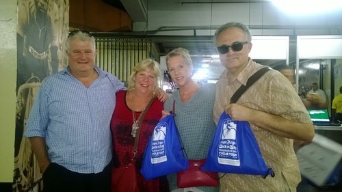 We didn't sign the pledge. Yet, here we are smiling and happy with our Argus registration bag in hand.