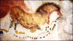 Lascaux horse with dots