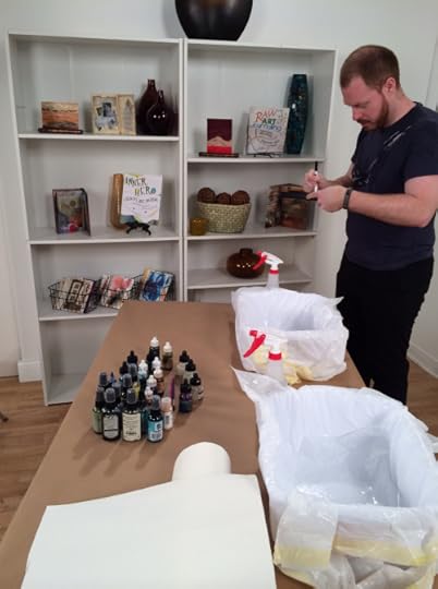 Phil, checking details before filming starts.