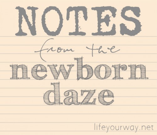 Notes from the Newborn Daze at lifeyourway.net