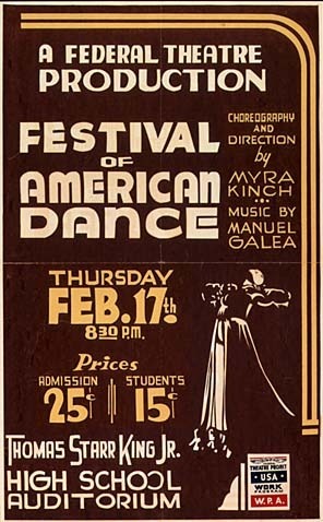 Federal Theater Project poster, 1938. Public Domain via Wikimedia Commons.