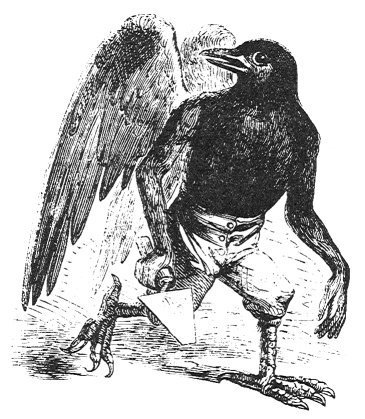 Malphas as depicted in Collin de Plancy's Dictionnaire Infernal, 1818.