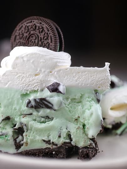 Oreo Mint Chip Ice Cream Cake Slice