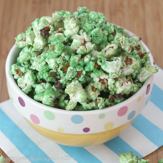 Mint Chocolate Chip Glazed Popcorn 5